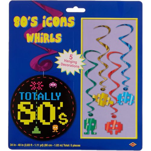  Beistle 80s Whirls (5/Pkg)