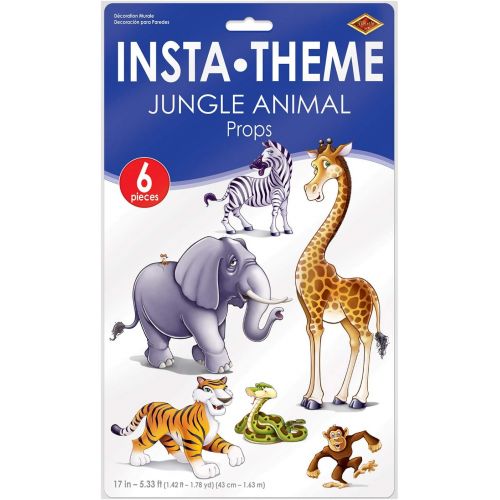  Beistle Jungle Animal Props Party Accessory (1 count) (6/Pkg)