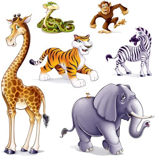  Beistle Jungle Animal Props Party Accessory (1 count) (6/Pkg)