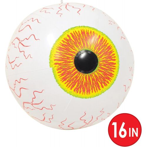  Beistle Inflatable Eyeball, 16, Multicolor