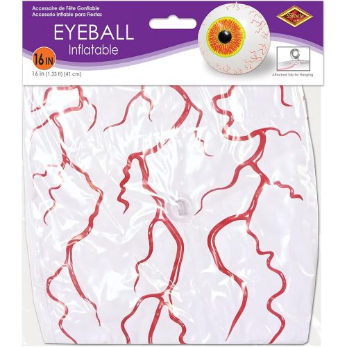  Beistle Inflatable Eyeball, 16, Multicolor