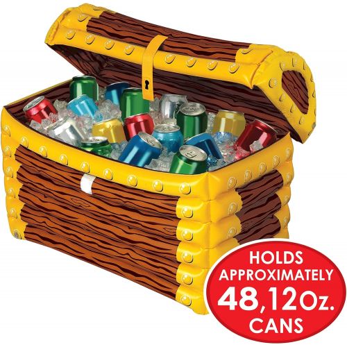  할로윈 용품Beistle Inflatable Treasure Chest Cooler (holds apprx 48 12-Oz cans) Party Accessory (1 count) (1/Pkg)