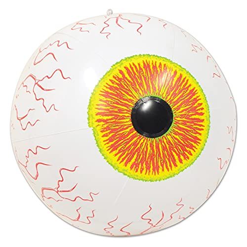  할로윈 용품Beistle 33 Inflatable Eyeball, 16, Multicolor