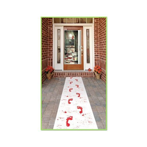  Beistle Halloween Party Decoration Bloody Footprints Runner 24 x 10- Pack of 6