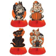 Beistle 00433 Vintage Halloween Centerpieces 4 Piece, 9 Multicolor