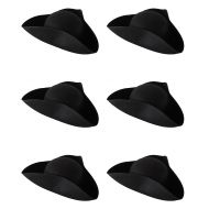 Beistle 60043 Felt Tricorn Hats, Black, 6 Piece