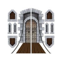 Beistle Castle Door & Window Props Party Accessory (1 Count)(9/pkg) Pkg/6