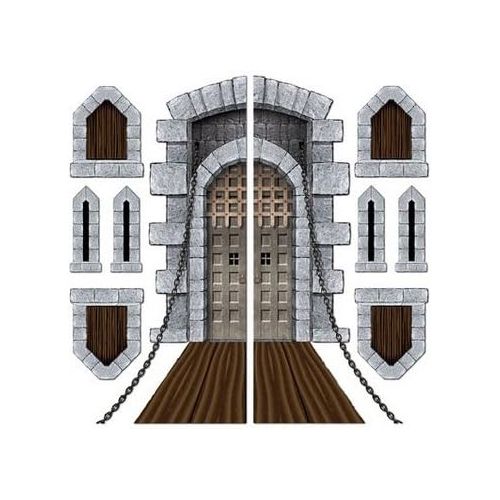  Beistle Castle Door & Window Props Party Accessory (1 Count)(9/pkg) Pkg/6