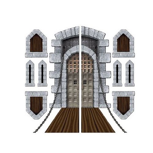  Beistle Castle Door & Window Props Party Accessory (1 Count)(9/pkg) Pkg/6