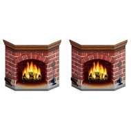 Beistle Brick Fireplace Stand-Up, Multicolored