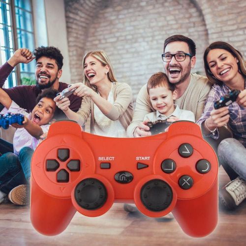  [아마존베스트]Bek Design Wireless PS3 Controller, PS3 Gamepad Remote with Non-Slip Joystick Thumb Grips, Rechargeable Battery, Dual Shock Vibration and Motion Sensors for Sony Playstation 3 PS3