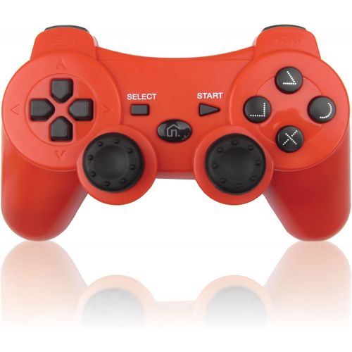  [아마존베스트]Bek Design Wireless PS3 Controller, PS3 Gamepad Remote with Non-Slip Joystick Thumb Grips, Rechargeable Battery, Dual Shock Vibration and Motion Sensors for Sony Playstation 3 PS3