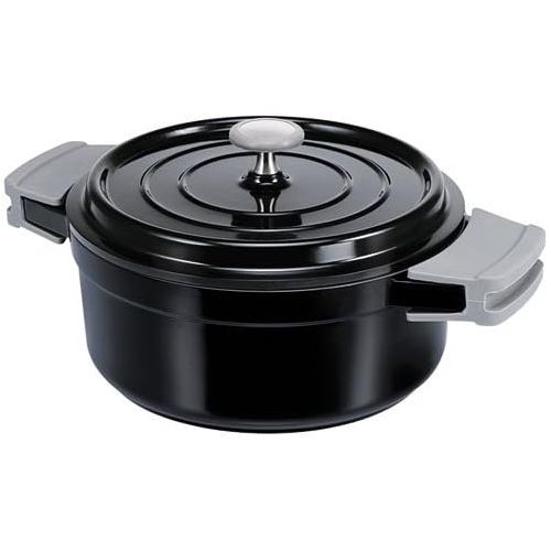  Beka 13391204 Rund Brater Schwarz mit Deckel CookOn 20 cm, Aluminium Guss