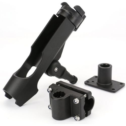 Bekith 2 Pack Adjustable Powerlock Rod Holder with Combo Mount, Black Finish