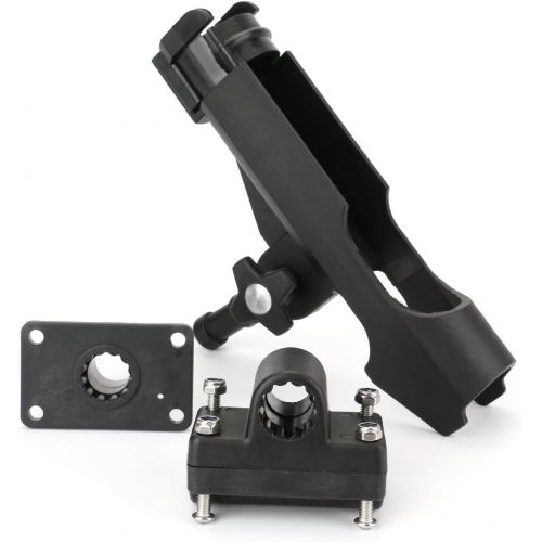  Bekith 2 Pack Adjustable Powerlock Rod Holder with Combo Mount, Black Finish