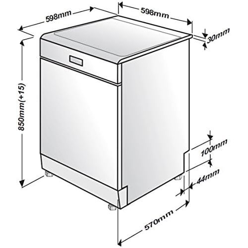  [아마존베스트]Beko DFN15420W Dishwasher Freestanding / A++ / 266 kWh per Year / 3080 l/Year / Turbo Drying