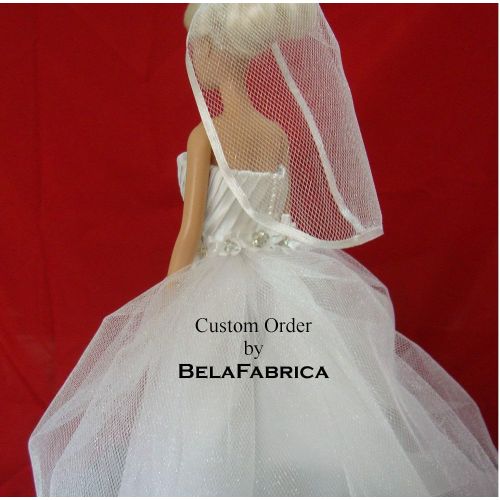  BelaFabrica Doll Bride Barbie Wedding Personalized Gift Mini Dress form Miniature Replica Custom Dress Ruched 16 Scale Keepsake Dollhouse Unique Special Best Wedding Memory Dress on Mannequin