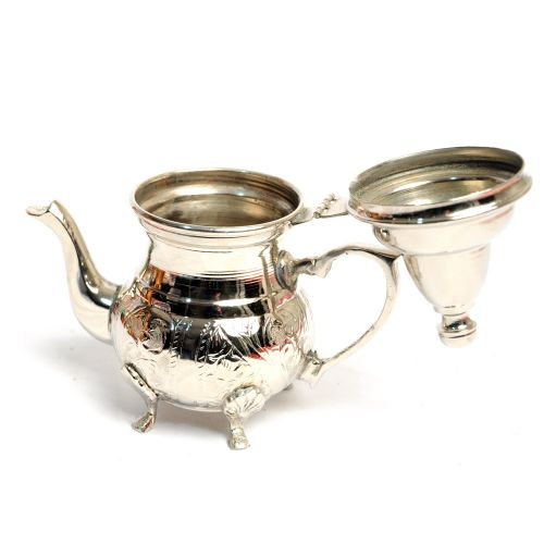  BeldiNest Handmade Silver Plated Copper Creamer Moroccan Small Teapot