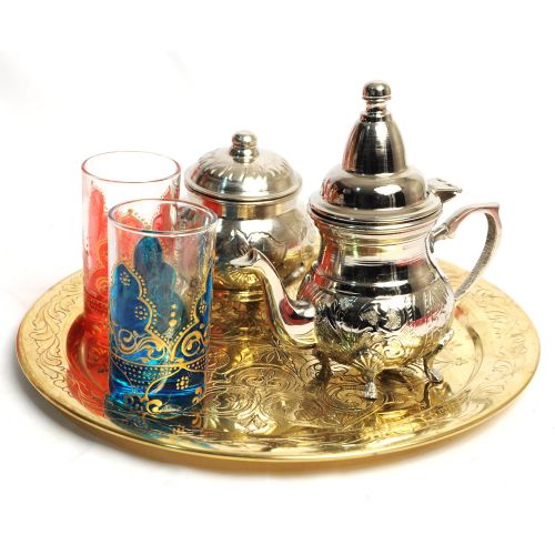  BeldiNest Handmade Silver Plated Copper Creamer Moroccan Small Teapot