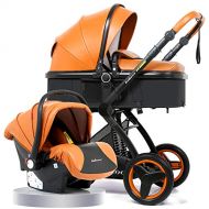 Belecoo PU Luxury car seat Stroller Baby 3 in 1 Baby 2 in 1 Baby Safe Folding Stroller Chair for Dolls Accessories