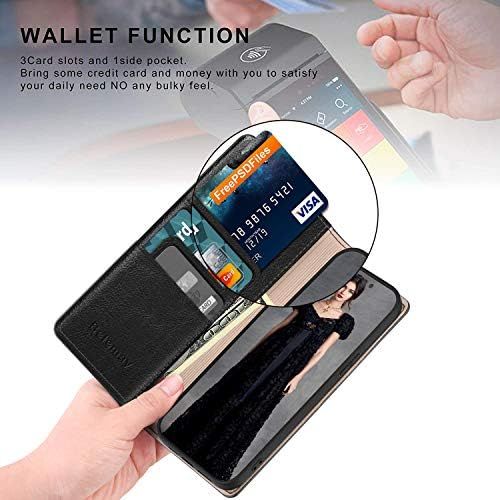  [아마존베스트]Belemay Compatible with iPhone 12/12 Pro Wallet Case 5G (6.1 2020) Genuine Cowhide Leather Folio Flip Cover [RFID Blocking] Credit Card Holder [Soft TPU Shell] Kickstand Function F