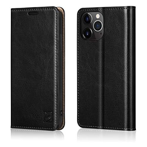  [아마존베스트]Belemay Compatible with iPhone 12 Pro Max Wallet Case (6.7 2020) Genuine Cowhide Leather [RFID Blocking] Folio Flip Cover Credit Card Holder [Soft TPU Shell] Protective Book Foldin