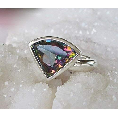  Belesas Mystic Topaz Ring- Statement Ring- Unique Topaz Ring- Gifts for her- Fancy Shape Ring- Gemstone Ring- Rainbow Ring- Custom Size Ring