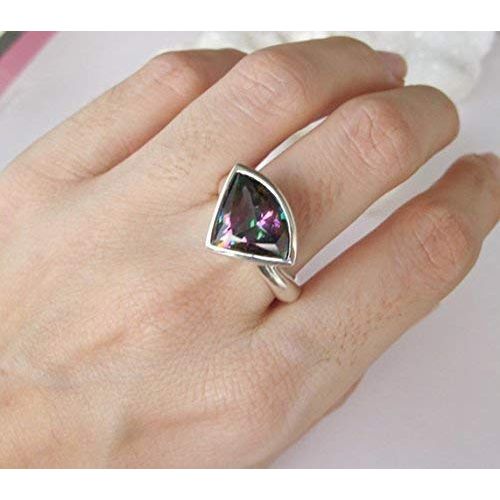  Belesas Mystic Topaz Ring- Statement Ring- Unique Topaz Ring- Gifts for her- Fancy Shape Ring- Gemstone Ring- Rainbow Ring- Custom Size Ring