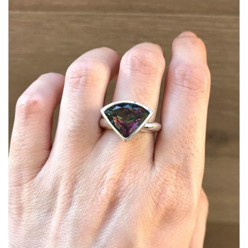  Belesas Mystic Topaz Ring- Statement Ring- Unique Topaz Ring- Gifts for her- Fancy Shape Ring- Gemstone Ring- Rainbow Ring- Custom Size Ring