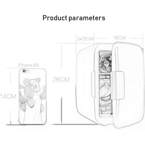  Belief Rebirth Mini-Kuehlschrank, elektrischer Kuehler und Warmer (4 Liter/fuer 6 Dosen 330 ml): Tragbares AC/DC-Thermoelektriksystem 46 W - Kuehler und Kuehlschranke fuer den Fahrzeuginnenraum (Color