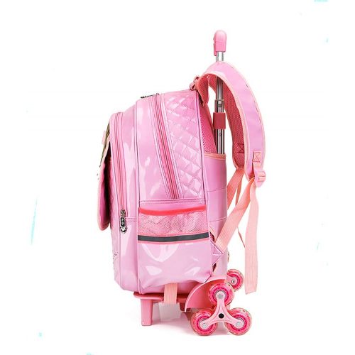  Belify Meetbelify Rolling Backpacks For Girls School Bags Trolley Handbag With Lunch Bag Blue
