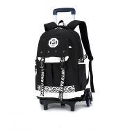 Belify Meetbelify Kids Rolling Backpacks Luggage Six Wheels Unisex Trolley School Bags White