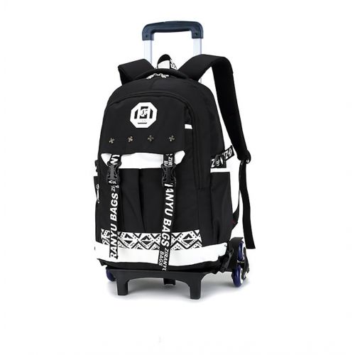  Belify Meetbelify Kids Rolling Backpacks Luggage Six Wheels Unisex Trolley School Bags White