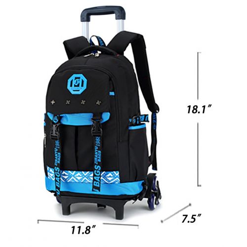  Belify Meetbelify Kids Rolling Backpacks Luggage Six Wheels Unisex Trolley School Bags White