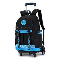 Belify Meetbelify Kids Rolling Backpacks Luggage Six Wheels Unisex Trolley School Bags Blue