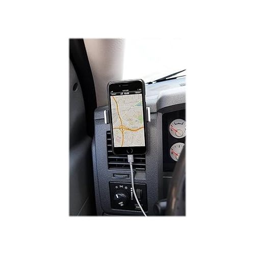 벨킨 Belkin Car Vent Mount, Black and Silver, Phone Stand for iPhones, Samsungs, LGs & Most Smartphones, Adjustable to Fit 5.5-Inch Screens