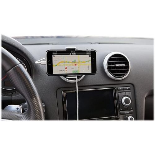 벨킨 Belkin Car Vent Mount, Black and Silver, Phone Stand for iPhones, Samsungs, LGs & Most Smartphones, Adjustable to Fit 5.5-Inch Screens