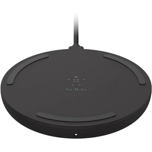 벨킨 Belkin Wireless Charger - Qi-Certified 10W Max Fast Charging Pad - Quick Charge Cordless Flat Charger - Universal Qi Compatibility for iPhone, Samsung Galaxy, AirPods, Google Pixel, and more