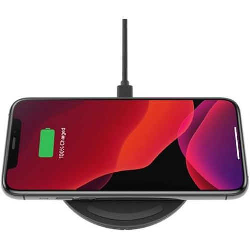 벨킨 Belkin Wireless Charger - Qi-Certified 10W Max Fast Charging Pad - Quick Charge Cordless Flat Charger - Universal Qi Compatibility for iPhone, Samsung Galaxy, AirPods, Google Pixel, and more