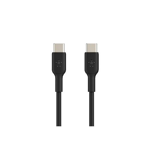 벨킨 Belkin USB-C to USB-C Cable (1M/3.3ft), USB-C Fast Charging Cable for iPhone 15, iPhone 15 Pro, iPhone 15 Pro Max, iPhone 15 Plus, Galaxy S23, S22, Note, Pixel, iPad Pro, USB Type-C Cable - Black