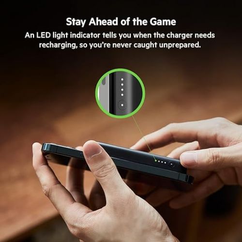 벨킨 Belkin Wireless Power Bank w/ MagSafe Compatible 7.5W Wireless Charging - Portable Magnetic Charging Bank - Compatible w/ iPhone 15, 15 Plus, 15 Pro, 15 Pro Max, iPhone 14, AirPods, & More - Black