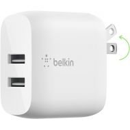 Belkin 24W Dual Port USB Wall Charger - Fast Charging for iPhone, iPad, Samsung & More - Charging Block for Power Bank, No Cable Included
