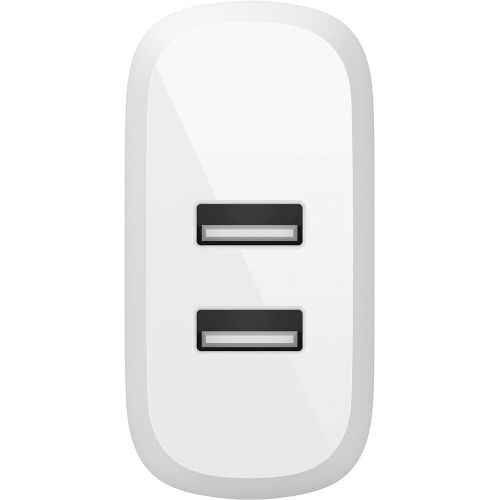 벨킨 Belkin 24W Dual Port USB Wall Charger - Fast Charging for iPhone, iPad, Samsung & More - Charging Block for Power Bank, No Cable Included