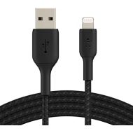 Belkin BoostCharge Braided Lightning Cable - 3.3ft/1M - MFi Certified Apple iPhone Charger USB to Lightning Cable - iPhone Cable - iPhone Charger Cord - Apple Phone Charger - Black