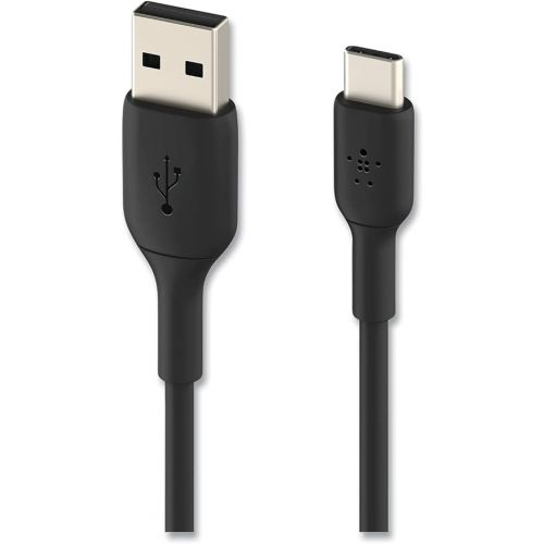벨킨 Belkin BoostCharge USB-C Cable (1M/3.3ft), USB-C to USB-A Cable, USB Type-C Cable for iPhone 15 Series, Samsung Galaxy S24, S24+, Note20, Pixel 8, Pixel 7, iPad Pro, Nintendo Switch, and More - Black