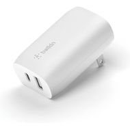 Belkin 37-Watt USB-C Wall Charger - Power Delivery 25W USB-C Port + 12W USB-A Port for PPS Charging Apple iPhone 15, 15 Plus, 15 Pro, 15 Pro Max, iPhone 14 Pro, 14 Pro Max, Samsung Galaxy S24, & More