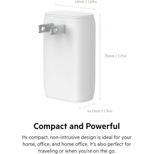 벨킨 Belkin 37-Watt USB-C Wall Charger - Power Delivery 25W USB-C Port + 12W USB-A Port for PPS Charging Apple iPhone 15, 15 Plus, 15 Pro, 15 Pro Max, iPhone 14 Pro, 14 Pro Max, Samsung Galaxy S24, & More