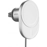 Belkin BoostCharge Pro?Wireless Car?Charger?with?MagSafe?Compatibility, 15W Fast Charging, Extra Strong Magnetic Car Vent Phone Mount for iPhone 15, iPhone 14, iPhone 13, & iPhone 12 Series - White
