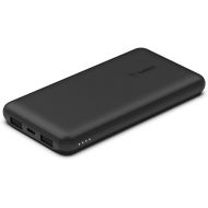 Belkin BoostCharge USB-C Portable Charger 10K Power Bank w/ 1 USB-C Port and 2 USB-A Ports & Included USB-C to USB-A Cable for iPhone 15, 15 Plus, 15 Pro, 15 Pro Max, Samsung Galaxy S24 & More - Black