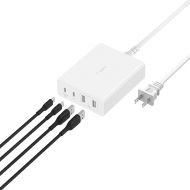 Belkin BoostCharge Pro 108W 4-Port GaN Charger, Multi-Port Desktop Charger Block w/ USB-C PD Fast Charge & USB-A Ports for Apple MacBook, iPhone, iPad, Samsung Galaxy, Google Pixel, & More - White